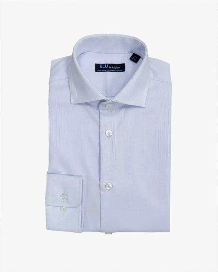 Dress Shirt Micro Dot Texture in Blue