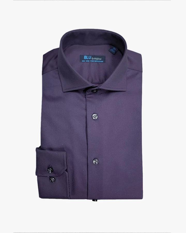 Dress Shirt in Plum